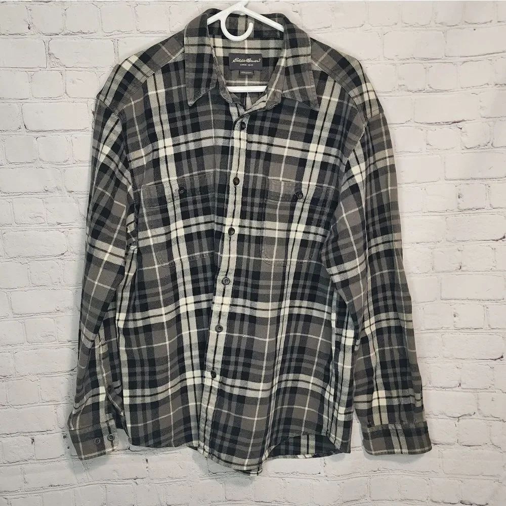Men's Eddie Bauer longsleeve flannel shirt, size Large